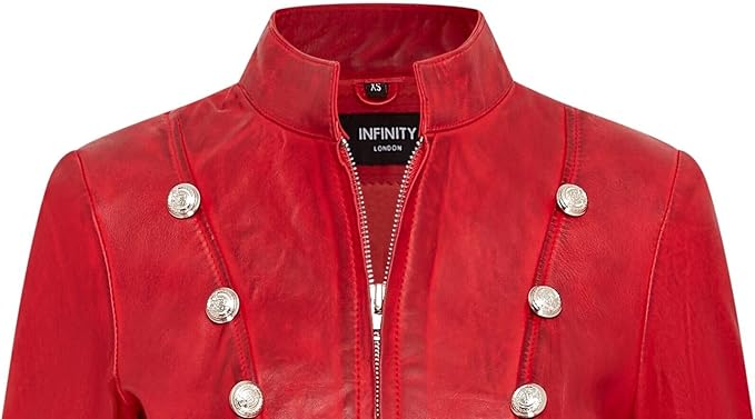 Womens Edwardian Gothic Full Length Leather Punk Coat