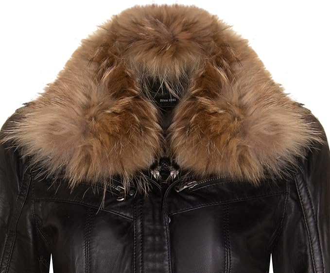 Women's Parker Lamb Nappa Leather Biker Jacket